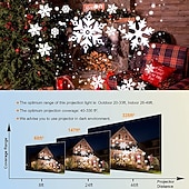 tanie Oświetlenie świąteczne-Snowflake lampa projektora oświetlenie świąteczne o wysokiej jasności wtyczka niskiego napięcia pilot boże narodzenie wewnątrz i na zewnątrz atmosfera dekoracyjna lampa projektora