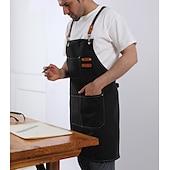 economico grembiule-grembiule da chef per donna e uomo, grembiule da cucina, grembiule da giardinaggio personalizzato con tasche, tracolla regolabile per falegnami, meccanici, pittori