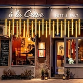 זול מוצרים עם חיבור לחשמל-led מטאורים גשם אורות 30 ס"מ 11.8 אינץ' 8 צינורות 192 led נטיפי קרח שלג נופל אורות נצנצים כוכב חיצוני טיפת גשם אורות חג המולד מסיבת חתונה חג קישוט עץ