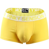 preiswerte Boxershorts für Herren-Herren 3 Pack Unterwäsche Unterwäsche Boxer Slip Polyester-Baumwoll-Gemische Waschbar Komfortabel Buchstabe Tiefe Hüfthöhe Schwarz Weiß