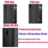 cheap Other Phone Case-Mirror PU Leather Phone case For Huawei P40 P30 P20 Pro Lite Flip Protective Cover for Huawei Mate 40 30 20 Pro Lite Sleep wake View Clear View Standing Luxury Smart Mirror Flip Cover