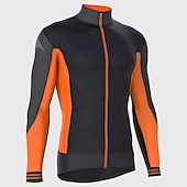 economico Maglie da uomo-Per uomo Maglia da Ciclismo Blocco di colori Manica Lunga Bicicletta Maglia Top con 3 tasche posteriori Mountain Bike MTB Ciclismo su strada Asciugatura Rapida Strisce Riflettenti Tasca Posteriore