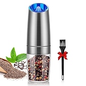 economico Elettrodomestici da cucina-macinapepe elettrico a gravità macinapepe e sale e ruvidità regolabile alimentato a batteria con luce a led funzionamento automatico con una sola mano