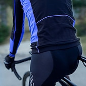 economico Maglie da uomo-Per uomo Maglia da Ciclismo Blocco di colori Manica Lunga Bicicletta Maglia Top con 3 tasche posteriori Mountain Bike MTB Ciclismo su strada Asciugatura Rapida Strisce Riflettenti Tasca Posteriore