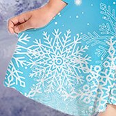 cheap 3D Shining Vision Dress-Kids Girls&#039; Dress Snowflake Long Sleeve Casual Fur Trim Crewneck Adorable Daily Polyester Above Knee Casual Dress Swing Dress A Line Dress Fall Winter 2-13 Years Navy Blue Blue Sky Blue