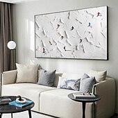 voordelige Schilderijen van landschappen-Hang-geschilderd olieverfschilderij Handgeschilderde Horizontaal Abstract Landschap Modern Zonder Inner Frame (Geen frame)