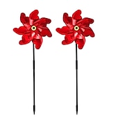 economico paletti decorativi da giardino-2 pezzi repellente per uccelli girandola per mulino a vento fai da te uccelli deterrente girandole d&#039;argento per la decorazione del giardino esterno del giardino