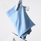 preiswerte Boxershorts für Herren-Herren 1 Packung Unterwäsche Grundlegendes Höschen Unterwäsche Boxer Slip Polyester Antibakteriell Auslaufsicher Buchstabe Mittlere Taillenlinie Schwarz Weiß