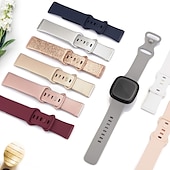 baratos Pulseiras de relógio Fitbit-Pulseira de Smartwatch Compatível com Fitbit Versa 4 Sense 2 Versa 3 Sense Silicone macio Relógio inteligente Alça Elástico Respirável Pulseira Esportiva Substituição Pulseira