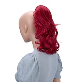Χαμηλού Κόστους Αλογορουρές-hairpiece extensions ponytail ογκώδη κυματιστό ξανθό μείγμα h136