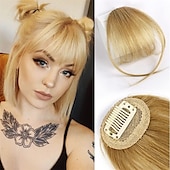 cheap Bangs-Bangs Hair Clip in Bangs Hair Wispy Bangs Clip on Fringe Bangs for Women Air Bangs Flat Neat Bangs with Temples Hairpieces for Daily Wear