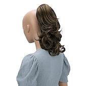 Χαμηλού Κόστους Αλογορουρές-hairpiece extensions ponytail ογκώδη κυματιστό ξανθό μείγμα h136