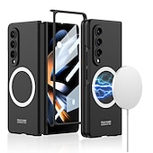 お買い得  サムスン用ケース-電話 ケース 用途 サムスンのギャラクシー Z Fold 5 Z Fold 4 マグセーフ搭載 磁石バックル 全身保護 耐埃 ソリッド TPU