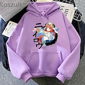 cheap Cartoon &amp; Movie Character Graphic-Genshin Impact Nilou Hoodie Cartoon Manga Pattern Front Pocket Graphic For Couple&#039;s Men&#039;s Women&#039;s Adults&#039; Masquerade Hot Stamping Casual Daily