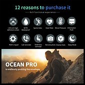 Χαμηλού Κόστους Smartwatch-LOKMAT OCEAN PRO Εξυπνο ρολόι 1.85 inch Έξυπνο ρολόι Bluetooth Βηματόμετρο Υπενθύμιση Κλήσης Παρακολούθηση Ύπνου Συμβατό με Android iOS Γυναικεία Άντρες Μεγάλη Αναμονή Αδιάβροχη Έλεγχος Μέσων IP68