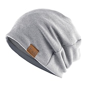 cheap Beanie Hat-Men&#039;s Beanie Hat Black Red Cotton Mesh Knitted Modern Contemporary Daily Wear Vacation Solid / Plain Color Lightweight Materials Convenient