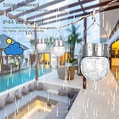 preiswerte Landschaftslichter-Weihnachts-Solarleuchten für den Außenbereich aus gesprungenem Glas, Solar-Gartenleuchten, wasserdichte LED-Hängekugelleuchten für Weihnachtsdekoration im Außenbereich, Garten und Terrasse
