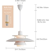 economico Luci a sospensione-lampada a sospensione a led ufo, lampade a sospensione moderne per camera da letto di colore lampada a sospensione in alluminio e26 base lampada a sospensione a lunghezza regolabile per soggiorno