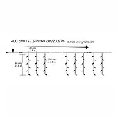 olcso Hálózatra csatlakoztatható elektronika-jégcsap csöpögő függönyfüzér tündéri lámpák 4m - 120 led karácsonyi kültéri ablakdíszek tündér karácsonyi kerti és parti dekorációhoz