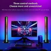 cheap Smart Lights-RGB LED Smart Light Voice-controlled Synchronous Rhythm Light Internet Popular Color Music Environment Light Car Desktop Sensing Creative Led Atmosphere Light
