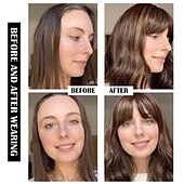 economico Pezzi di capelli umani e toupet-Per donna Capelli umani di Remy Parrucchini Liscio 100% cucito a mano Da donna / Soffice / Di tendenza Festa / Serata / Da tutti i giorni / Da mare
