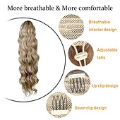 abordables Coletas-Coletas Clásico / sintético / Garra de oso / clip de mandíbula Pelo sintético Pedazo de cabello La extensión del pelo Rizado Larga Fiesta / Ropa Cotidiana / Fiesta y Noche