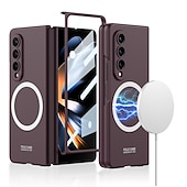 お買い得  サムスン用ケース-電話 ケース 用途 サムスンのギャラクシー Z Fold 5 Z Fold 4 マグセーフ搭載 磁石バックル 全身保護 耐埃 ソリッド TPU