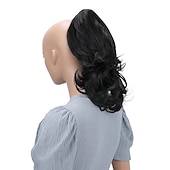 Χαμηλού Κόστους Αλογορουρές-hairpiece extensions ponytail ογκώδη κυματιστό ξανθό μείγμα h136