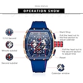 olcso Quartz órák-MINI FOCUS Quartz Sport Óra Férfiaknak Kronográf Lumineszcens Naptár Katonai Férfi Órák Felső Márka Luxus Szilikon Szalag Vízálló Apák Napjára
