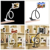 abordables Supports de téléphone-Support de téléphone col de cygne Souple Pince de serrage Support paresseux Support de téléphone pour Intérieur Bureau Chevet Compatible avec Samsung Galaxy iPhone Téléphones portables de moins de