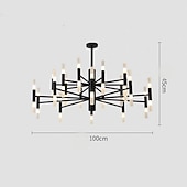 cheap Chandeliers-LED Pendant Lights Modern Lighting 30-Light Living Room,39&quot; Chandelier Lighting Island Frosted Glass Lampshade G9 Lamp Socket led Lights Fixture Flush Mount