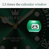 economico Orologi al quarzo-OLEVS Orologi Al Quarzo da Uomo Top Brand Lusso Business Impermeabile Luminosa Grande Cassa Orologi da Polso Sportivi in Acciaio Inossidabile