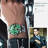 economico Orologi al quarzo-OLEVS Orologi Al Quarzo da Uomo Top Brand Lusso Business Impermeabile Luminosa Grande Cassa Orologi da Polso Sportivi in Acciaio Inossidabile