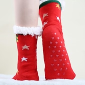 abordables sombrero de papá noel y accesorios-Papá Noel Artículos Para Celebrar la Navidad Calcetines de Navidad Hombre Mujer Navidad Nochebuena Estilo lindo Calcetines