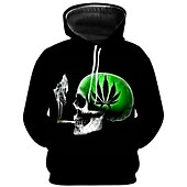 cheap Men&#039;s Pullover Hoodies-Men&#039;s Skull Hoodie Hoodies Sweatshirt Hoodie Long Sleeve Hooded Sweatshirt Hooded Party 3D Print Casual Daily 1 2 Designer