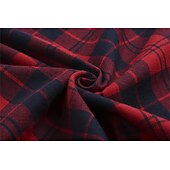 olcso Munkaruhák-női tartán ruha lengő ruha kockás ruha vintage ruha zöld piros hosszú ujjú kockás fűzős téli őszi ing gallér érett téli ruha őszi ruha 2022 s m l xl xxl