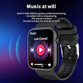 abordables Montres connectées-imosi qx7 montre intelligente 1,85 pouces smartwatch fitness montre de course bluetooth surveillance de la température podomètre rappel d&#039;appel compatible avec android ios femmes hommes étanche longue