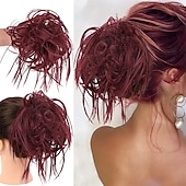 abordables Chignons-ébouriffé chignon désordonné chignon postiche extension de cheveux queue de cheval avec élastique élastique chignon queue de cheval postiche extensions de cheveux synthétiques chouchous queue de