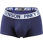 preiswerte Boxershorts für Herren-Herren 3 Pack Unterwäsche Unterwäsche Boxer Slip Polyester-Baumwoll-Gemische Waschbar Komfortabel Buchstabe Tiefe Hüfthöhe Schwarz Weiß