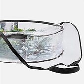 お買い得  イベントとパーティー用品-クリスマスリース収納バッグ 24インチ - すべてのビュー用のクリアPVCプラスチック 丈夫なプラスチック生地 休日の人工クリスマスリース用のデュアルジッパー付きバッグ ステッチ強化キャンバスハンドル2個