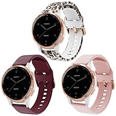 baratos Relógios Garmin-3 pacotes Pulseiras de Relógio para Garmin Forerunner 255S Music Local 2S Vivoactive 4S Vivomove 3S Silicone macio Substituição Alça Liberação rápida 18mm Pulseira Esportiva Pulseira