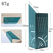 cheap Measuring Tools-3D Mitre Measuring Square 45 90 Degree Angle Ruler Punctuation Marking Gauge Multifunctional Marking Gauge