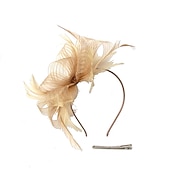 levne Fascinátory a klobouky-fascinators kentucky derby klobouk pokrývka hlavy organza polyester / polyamid kbelík klobouk párty / večer dovolená koktejl královský astcot vintage styl elegantní s nášivkami z peří pokrývka hlavy