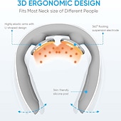 お買い得  ボディマッサージ機-ems 首のツボ リンパマッサージ装置 痛みを軽減するためのインテリジェントな首のマッサージャー