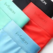 preiswerte Boxershorts für Herren-Herren 1 Packung Unterwäsche Grundlegendes Höschen Unterwäsche Boxer Slip Polyester Antibakteriell Auslaufsicher Buchstabe Mittlere Taillenlinie Schwarz Weiß