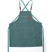 economico grembiule-grembiule da chef per donna e uomo, grembiule da cucina, grembiule da giardinaggio personalizzato con tasche, tracolla regolabile per falegnami, meccanici, pittori