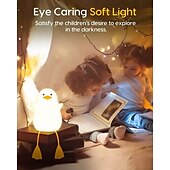 economico Lucine notturne per bambini e neonati-anatra ha condotto le luci notturne simpatica lampada in silicone ricaricabile usb sensore di temporizzazione lampada da comodino per camera da letto regalo per bambini