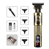 Χαμηλού Κόστους Ξύρισμα &amp; Αποτρίχωση-t9 usb ηλεκτρική μηχανή κοπής μαλλιών επαγγελματική ξυριστική μηχανή ανδρικής ξυριστικής μηχανής νέα επαναφορτιζόμενη κουρευτική για γένια εργαλεία κοπής κουρέων
