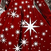 preiswerte Weihnachtskleider für Kinder-kinderkleidung Mädchen Kleid Stern Farbverlauf Langarm Casual Pelzkragen Rundhalsausschnitt Elegant bezaubernd Polyester Übers Knie Casual kleid Schaukelkleid A Linie Kleid Herbst Winter 3-10 Jahre