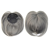 cheap Bangs-White Hair Extensions for Women Invisible Toupee Thinning Hair Extensions Wig Hairpiece Thick Top Hair Pieces